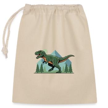 T-Rex Dinosaure Tyrannosaurus Rex - Sac cadeau en coton avec cordon (25 x 30 cm) - nature - Devant