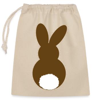 Hase - Verschließbarer Geschenkbeutel aus Baumwolle (25x30cm) - Natur - Vorne
