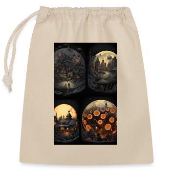 4 geometry portals of horror - Closable cotton gift bag (25x30cm) - nature - Front