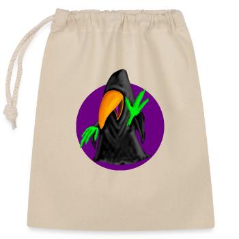 Dark Parakeet ( Logo ) - Closable cotton gift bag (25x30cm) - nature - Front