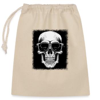 awesome dead geek back print - Verschließbarer Geschenkbeutel aus Baumwolle (25x30cm) - Natur - Vorne