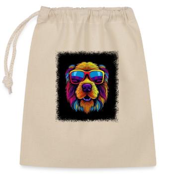 cool happy beagle dog lover birthday present - Verschließbarer Geschenkbeutel aus Baumwolle (25x30cm) - Natur - Vorne