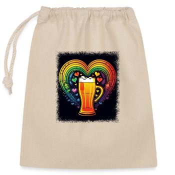 beer sheba brewery beer art sorority beer saying - Closable cotton gift bag (25x30cm) - nature - Front