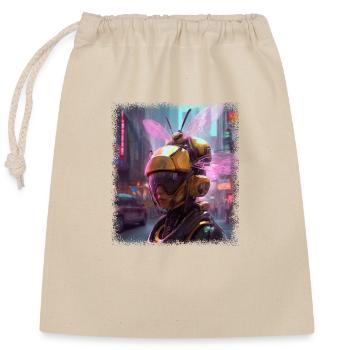 bee keeper bag funny quote bee whisperer - Verschließbarer Geschenkbeutel aus Baumwolle (25x30cm) - Natur - Vorne