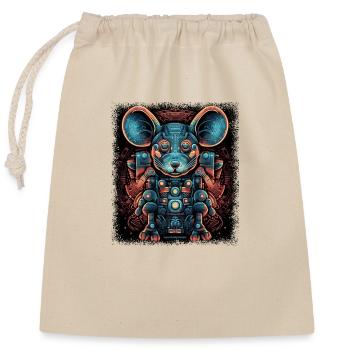 Cool OK Film d’animation présent modeste - Sac cadeau en coton avec cordon (25 x 30 cm) - nature - Devant