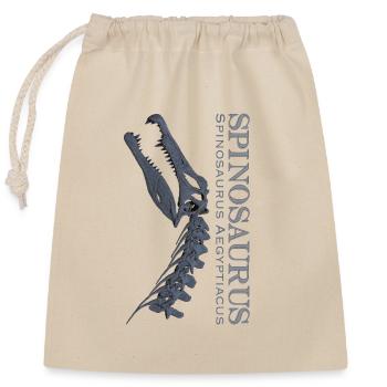 Spinosaurus Skull grey - Closable cotton gift bag (25x30cm) - nature - Front
