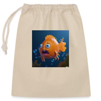 Ugly Fish - Verschließbarer Geschenkbeutel aus Baumwolle (25x30cm) - Natur - Vorne