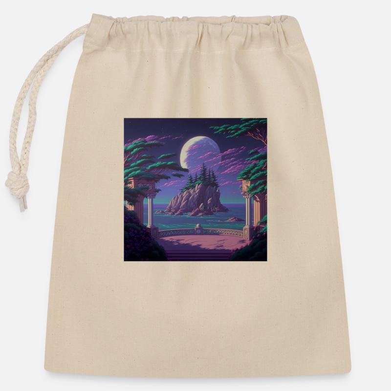 Enchanted nature - Closable cotton gift bag (25x30cm) - nature