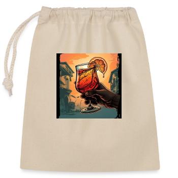 Cheers - Closable cotton gift bag (25x30cm) - nature - Front