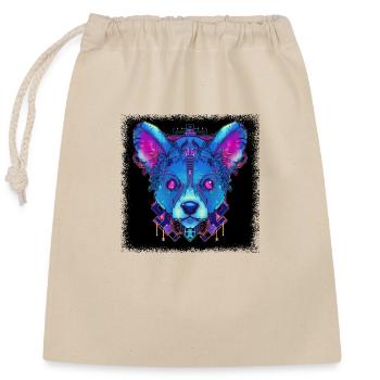 dictons design happy aussie blague geek cool blagues - Sac cadeau en coton avec cordon (25 x 30 cm) - nature - Devant