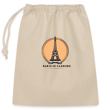 Paris, capital of fashion - Closable cotton gift bag (25x30cm) - nature - Front