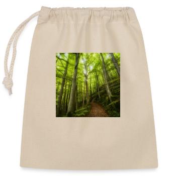 Smaragdgrne Dschungel - Verschließbarer Geschenkbeutel aus Baumwolle (25x30cm) - Natur - Vorne
