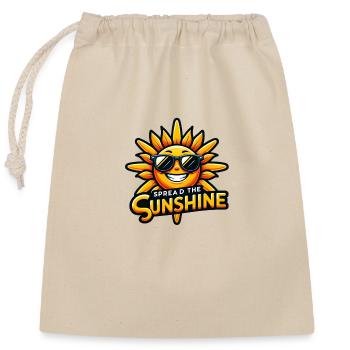Spread the Sunshine - Closable cotton gift bag (25x30cm) - nature - Front