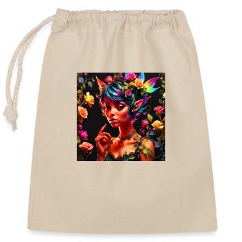 Pixie, Princess, Fantasy, Gift, - Closable cotton gift bag (25x30cm) - nature - Front