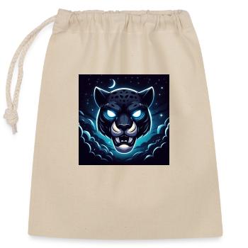 Leopard - Closable cotton gift bag (25x30cm) - nature - Front