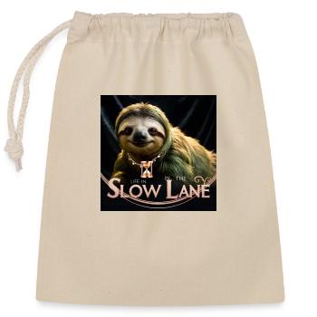 VOIE LENTE - Sac cadeau en coton avec cordon (25 x 30 cm) - nature - Devant