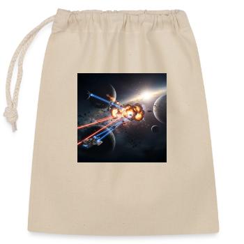 Illusion spatiale futuriste - Sac cadeau en coton avec cordon (25 x 30 cm) - nature - Devant