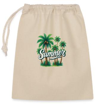 Summer Vibes - Verschließbarer Geschenkbeutel aus Baumwolle (25x30cm) - Natur - Vorne