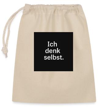 I think for myself. - Closable cotton gift bag (25x30cm) - nature - Front