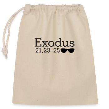 Exode - Sac cadeau en coton avec cordon (25 x 30 cm) - nature - Devant