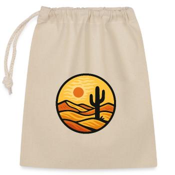 Desert Mirage - Closable cotton gift bag (25x30cm) - nature - Front