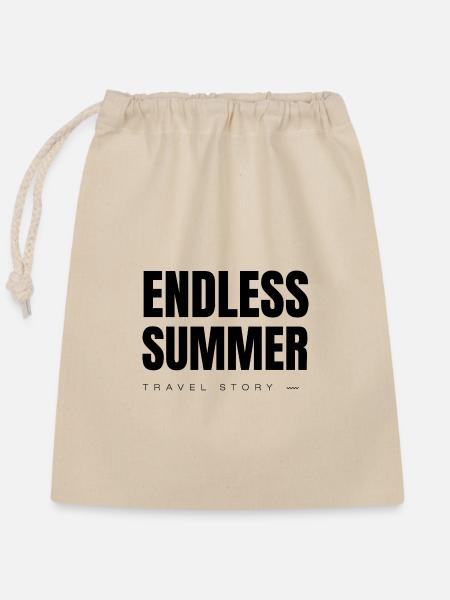 Endloser Sommer! - Verschließbarer Geschenkbeutel aus Baumwolle (25x30cm) - Natur