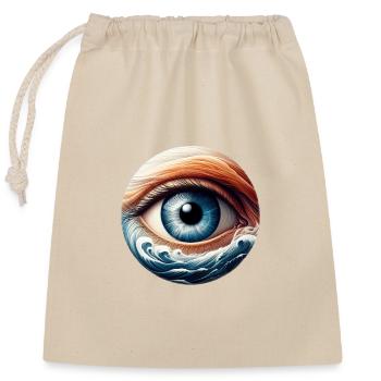 L’œil de marée - Sac cadeau en coton avec cordon (25 x 30 cm) - nature - Devant