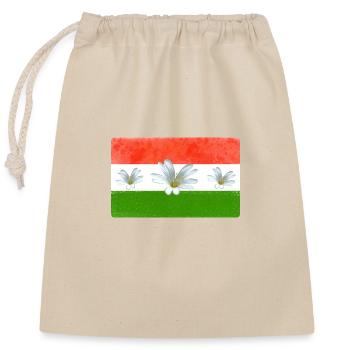 Hungary Flag Hungarian Flag - Closable cotton gift bag (25x30cm) - nature - Front