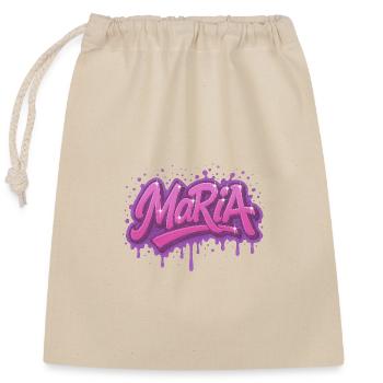 Graffiti Maria Name Gift Ideal Printable On - Closable cotton gift bag (25x30cm) - nature - Front