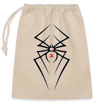 Spider Black Widow Tribal R6Z - Closable cotton gift bag (25x30cm) - nature - Front