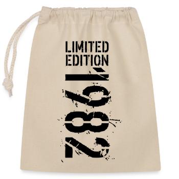 LIMITED EDITION 1982 SCHWARZ - Verschließbarer Geschenkbeutel aus Baumwolle (25x30cm) - Natur - Vorne