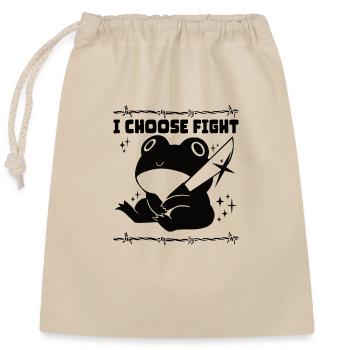 I choose fight - Closable cotton gift bag (25x30cm) - nature - Front