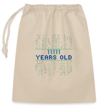 31st birthday 31 years old Binary Code Computer Science - Closable cotton gift bag (25x30cm) - nature - Front