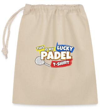 Raquette de padel Tennis Sport I Cadeau - Sac cadeau en coton avec cordon (25 x 30 cm) - nature - Devant