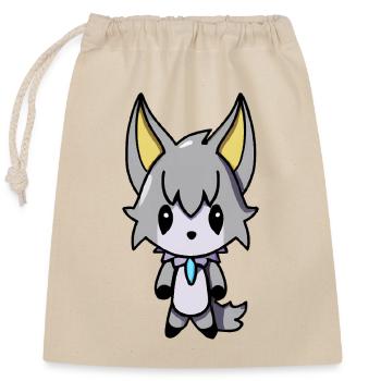 Kawaii Anime Vampire Wolf - Closable cotton gift bag (25x30cm) - nature - Front