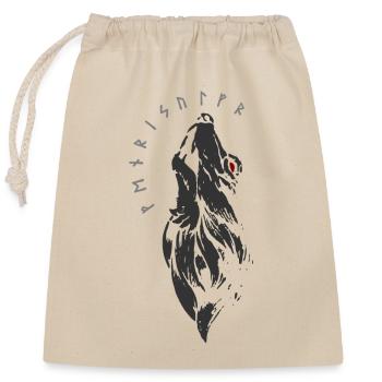 Fenrirwolf - Runes - Fenrir - Closable cotton gift bag (25x30cm) - nature - Front