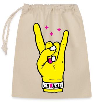 Let's go on - Punk Hand - Sac cadeau en coton avec cordon (25 x 30 cm) - nature - Devant
