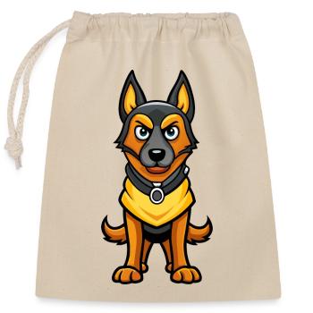 Intense Belgian Malinois Stare - Graphic Art - Closable cotton gift bag (25x30cm) - nature - Front