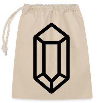 quartz crystal - Closable cotton gift bag (25x30cm) - nature - Front