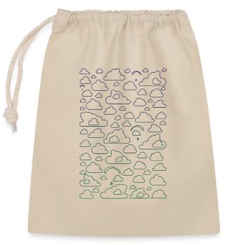 Cloud Surfer Paragliding dark - Closable cotton gift bag (25x30cm) - nature - Front