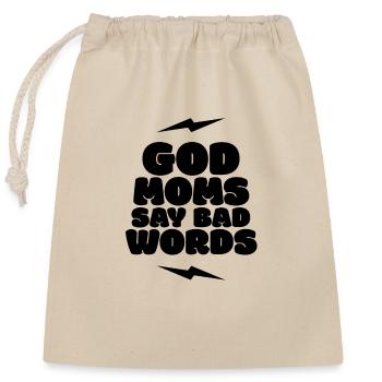 Good Moms - Closable cotton gift bag (25x30cm) - nature - Front
