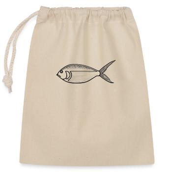 Élégant poisson habitant de la mer - Sac cadeau en coton avec cordon (25 x 30 cm) - nature - Devant