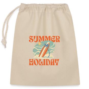 Summer Holiday - Closable cotton gift bag (25x30cm) - nature - Front