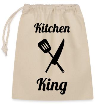 Kitchen King - Verschließbarer Geschenkbeutel aus Baumwolle (25x30cm) - Natur - Vorne