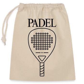 Padel rackets - Closable cotton gift bag (25x30cm) - nature - Front