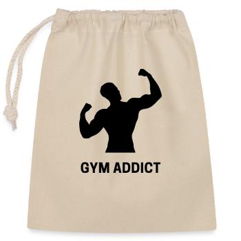 Gym Addict - Verschließbarer Geschenkbeutel aus Baumwolle (25x30cm) - Natur - Vorne