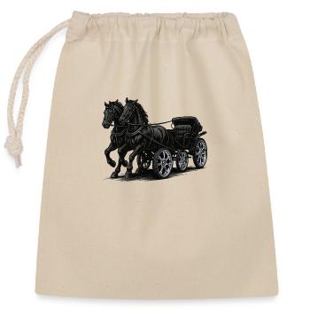 Chariot avec jantes chromées modernes - Sac cadeau en coton avec cordon (25 x 30 cm) - nature - Devant