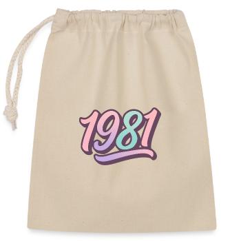 1981 – Édition Pastel Rétro - Sac cadeau en coton avec cordon (25 x 30 cm) - nature - Devant