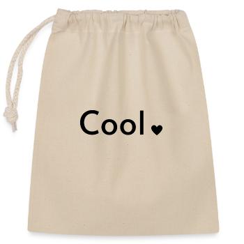 Cool - Sac cadeau en coton avec cordon (25 x 30 cm) - nature - Devant