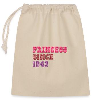 1943 Geburtstag Prinzessin - Verschließbarer Geschenkbeutel aus Baumwolle (25x30cm) - Natur - Vorne